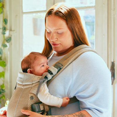 Baby Carrier Harmony | 3D Mesh - Grey/ Beige (0-3 Years)
