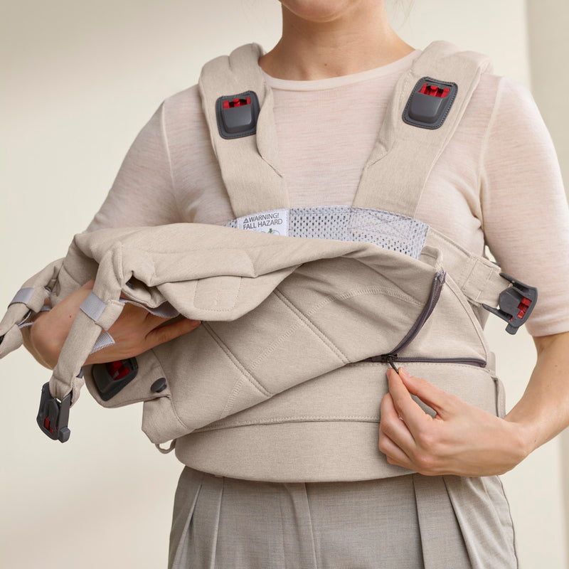 BabyBjorn Baby Carrier Harmony Woven mélange Light beige - Swanky Boutique Malta 