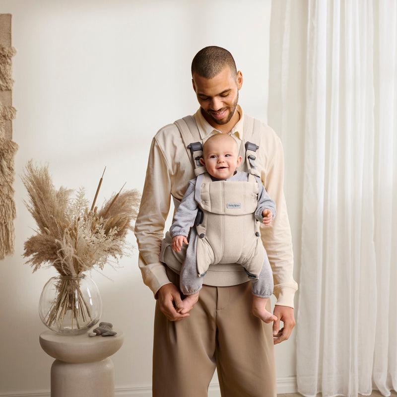 BabyBjorn Baby Carrier Harmony Woven mélange Light beige - Swanky Boutique Malta 