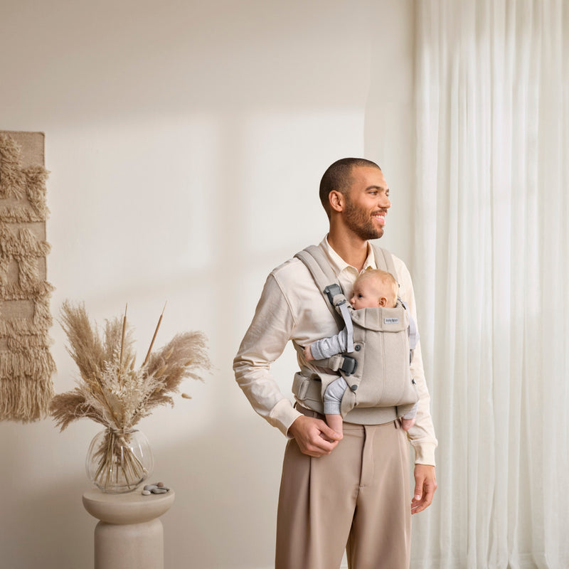 BabyBjorn Baby Carrier Harmony Woven mélange Light beige - Swanky Boutique Malta 