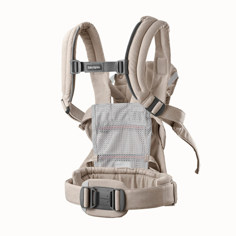 BabyBjorn Baby Carrier Harmony Woven mélange Light beige - Swanky Boutique Malta 