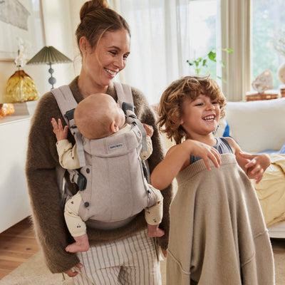 BabyBjorn Baby Carrier Harmony Woven mélange Light beige - Swanky Boutique Malta 