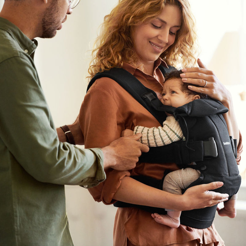 BabyBjorn Baby Carrier One Woven Mix - Black - Swanky Boutique Malta 