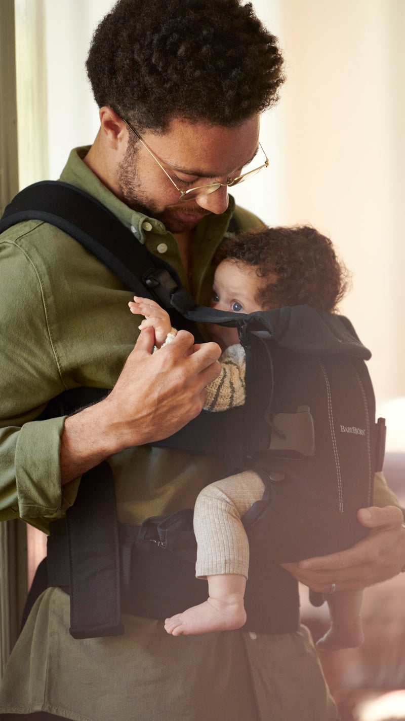 BabyBjorn Baby Carrier One Woven Mix - Black - Swanky Boutique Malta 