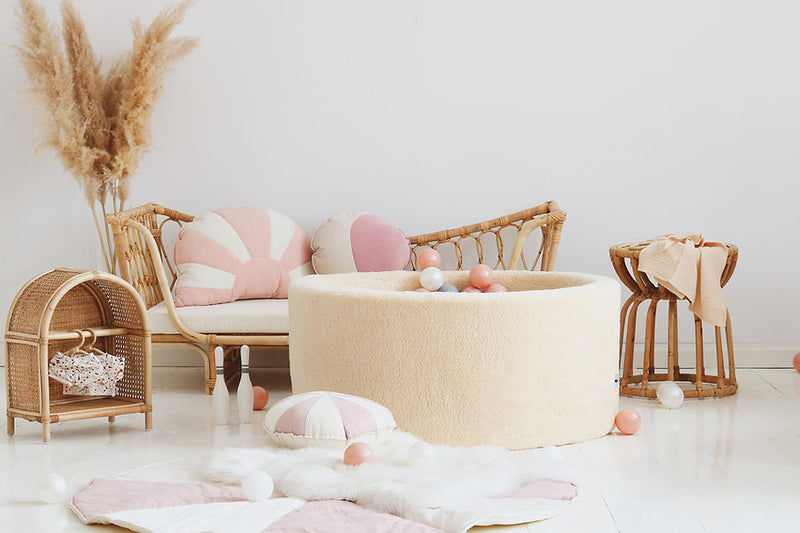 Ball Pit Incl 200 Balls - Teddy Beige (90x40cm)