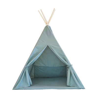 Teepee Tent Incl Floor Mat & 2 Cushions - Aqua