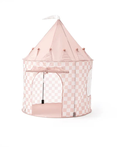 Kid's Concept - Play tent check apricot STAR- Swanky Boutique 
