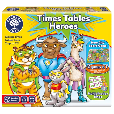 orchard toys - Times Tables Heroes Game (6-9 Years) - swanky boutique malta