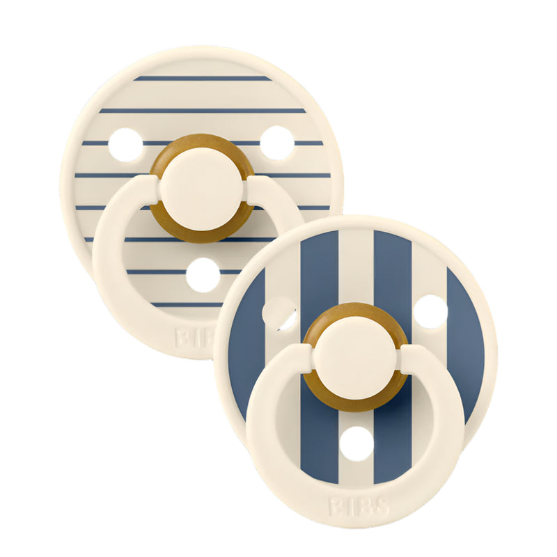 Pacifiers, STUDIO Colour 2-Pack - Pin Ivory Steel Blue Mix