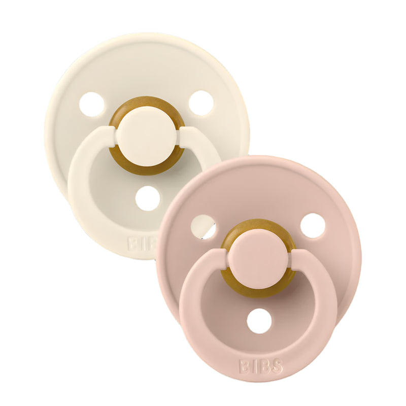 Pacifiers, Colour Anatomical 2-Pack - Ivory & Blush