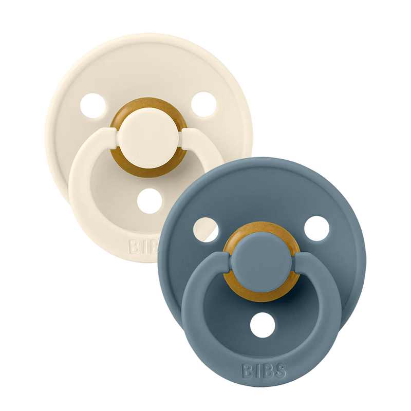 Pacifiers, Colour 2-Pack - Ivory/ Petrol