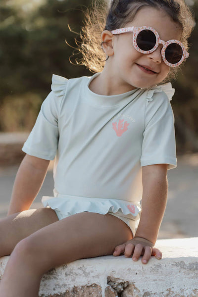 Little Dutch - Child Sunglasses Round Shape Ocean Dreams Pink - Swanky Boutique