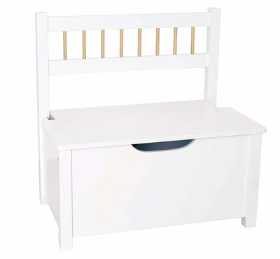 Storage Bench - White/ Natural