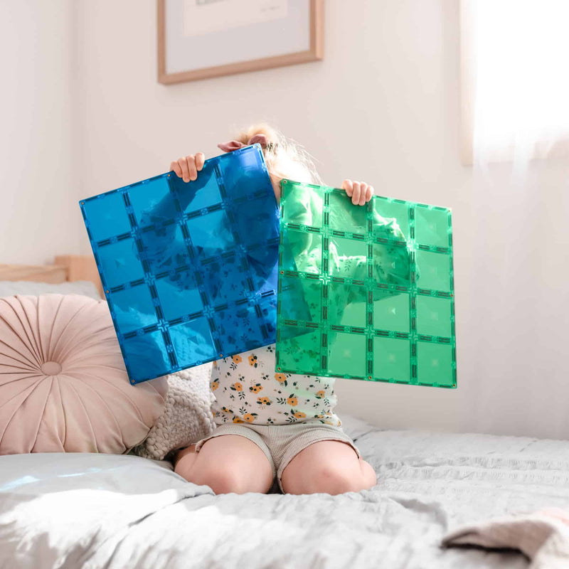 Connetix - Magnetic Tiles Rainbow Base Plate Pack Rainbow 2 Pieces - Swanky Boutique