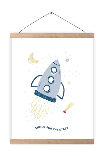 Wigiwama - Poster Incl Hanger Spaceship White - Swanky Boutique 