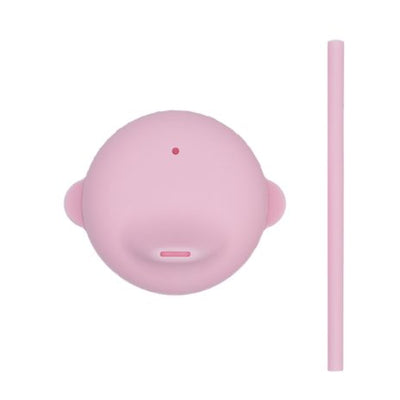 Sippie Lid & Mini Straw - Powder Pink