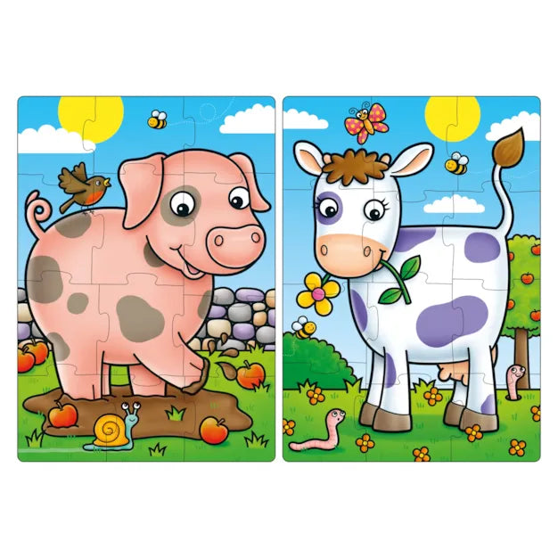 orchard toys - Jigsaw Puzzles, 2-Pack - First Farm Friends (2+ Years) - swanky boutique malta