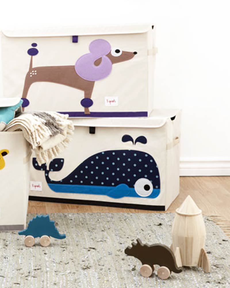 3 Sprouts - Toy Storage Chest Whale - Swanky Boutique Malta