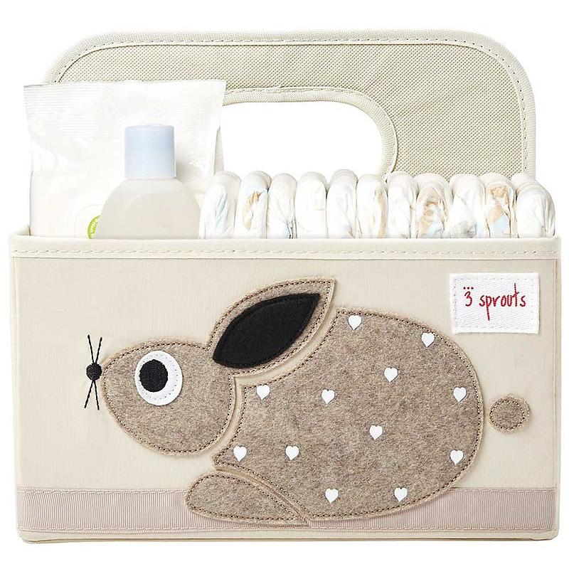3 Sprouts Diaper Caddy Beige Rabbit - Swanky Boutique