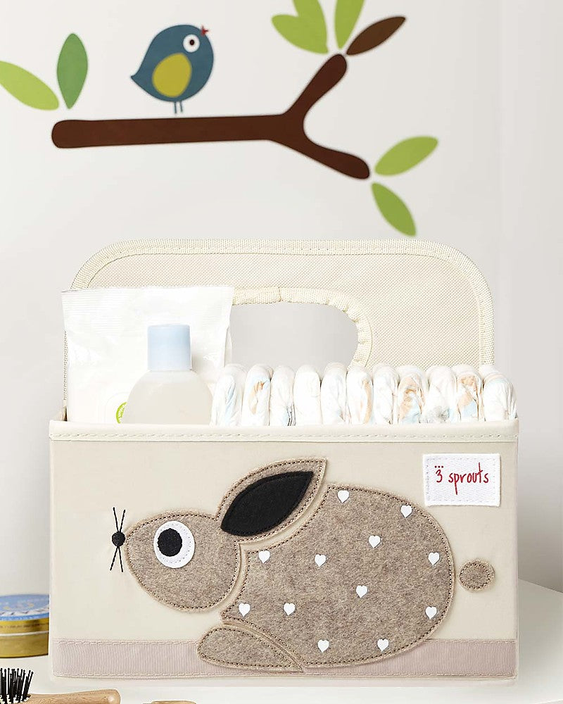3 Sprouts Diaper Caddy Beige Rabbit - Swanky Boutique