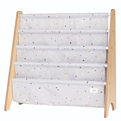3 Sprouts terrazzo light grey recycled fabric book rack - Swanky Boutique