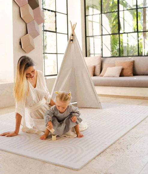 toddlekind - Premium Foam Playmats | Linear - Linen (120x180cm) - swanky boutique malta