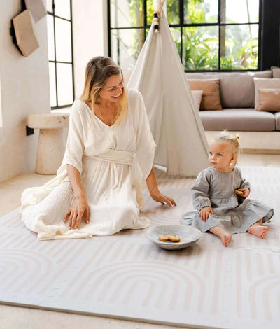 toddlekind - Premium Foam Playmats | Linear - Linen (120x180cm) - swanky boutique malta