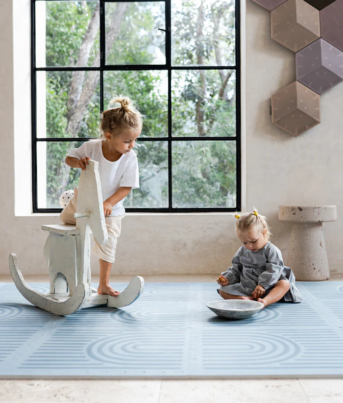 Toddlekind - Floor Playmat Linear Series Mineral Blue - Swanky Boutique