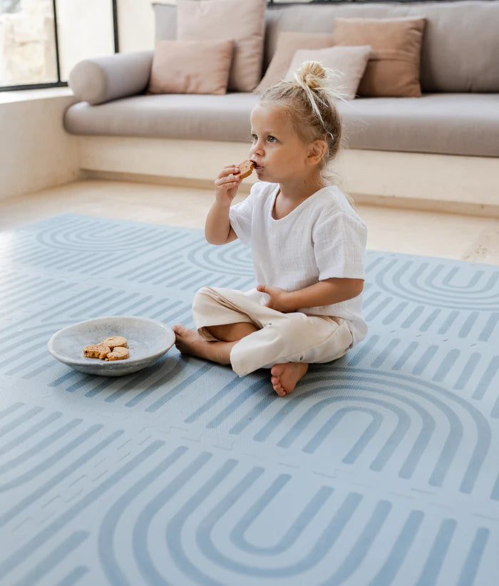 toddlekind -Premium Foam Playmats | Linear - Mineral Blue (120x180cm) - swanky boutique malta