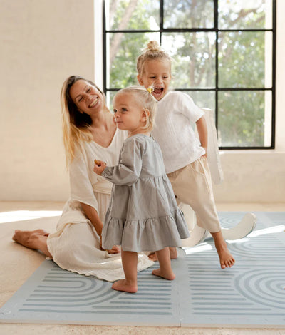 toddlekind -Premium Foam Playmats | Linear - Mineral Blue (120x180cm) - swanky boutique malta