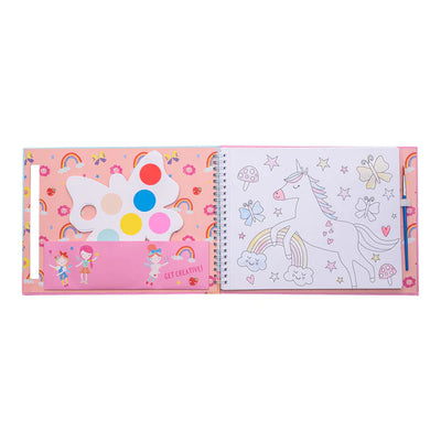 Painting Pad Incl 8 Paint Palettes + Paint Brush - Rainbow Fairy