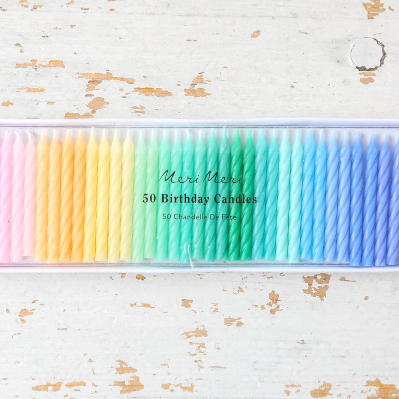 Meri Meri -  Rainbow Twisted Mini Candles - Swanky Boutique
