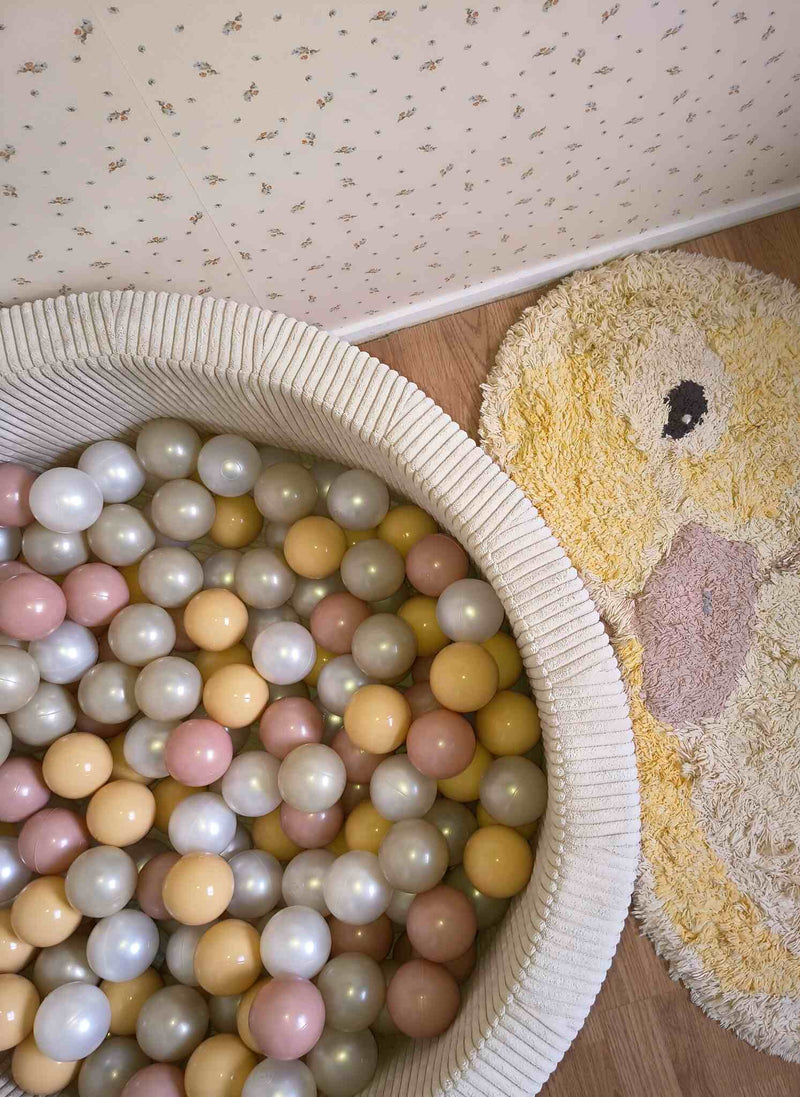 Ball Pit Incl 200 Balls - Corduroy Beige (90x40cm)
