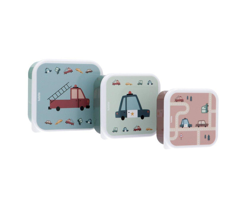 Lunch Box, Set of 3 different sizes - Vintage Cars