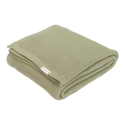 Little Dutch - Knitted bassinet blanket Olive - Swanky Boutique