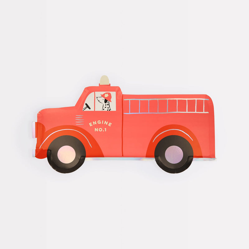 Meri Meri - Fire Truck Plates - Swanky Boutique