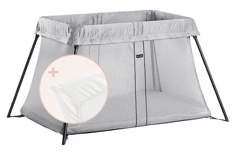 BabyBjorn Travel Cot Silver - Swanky Boutique Malta 