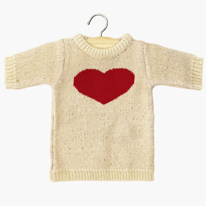 Doll Cable Knit Dress for Minikane 34cm Dolls - Lena Dress Cream