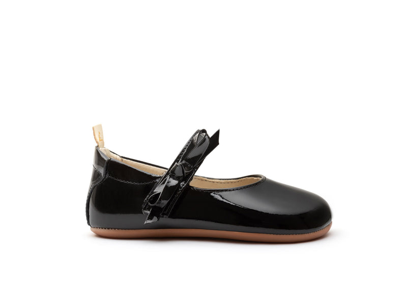 tip toey joey - Mary Jane Shoes, Toddler First Steps (Leather) - Patent Black - swanky boutique malta