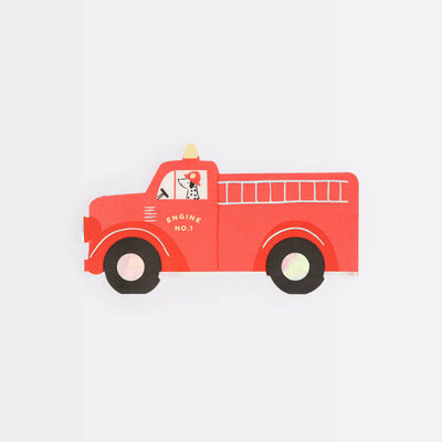 Meri Meri - Fire Truck Napkins - Swanky Boutique 