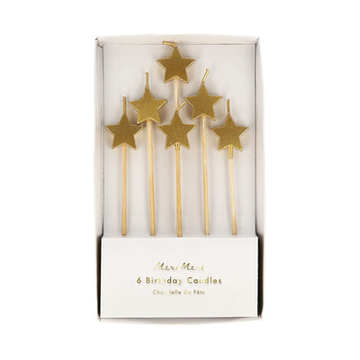 Meri Meri - Gold Star Candles- Swanky Boutique