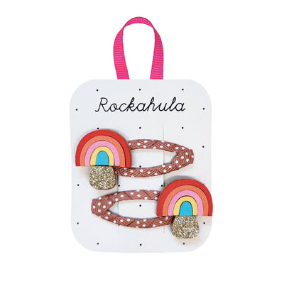 rockahula kids - Hair Accessories, Rainbow Toadstool Clips - swanky boutique malta