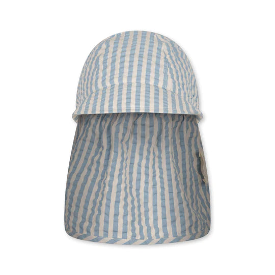 Konges Sloejd - Sun Hat Organic Cotton Blue Stripes - Swanky Boutique