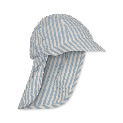 Konges Sloejd - Sun Hat Organic Cotton Blue Stripes - Swanky Boutique