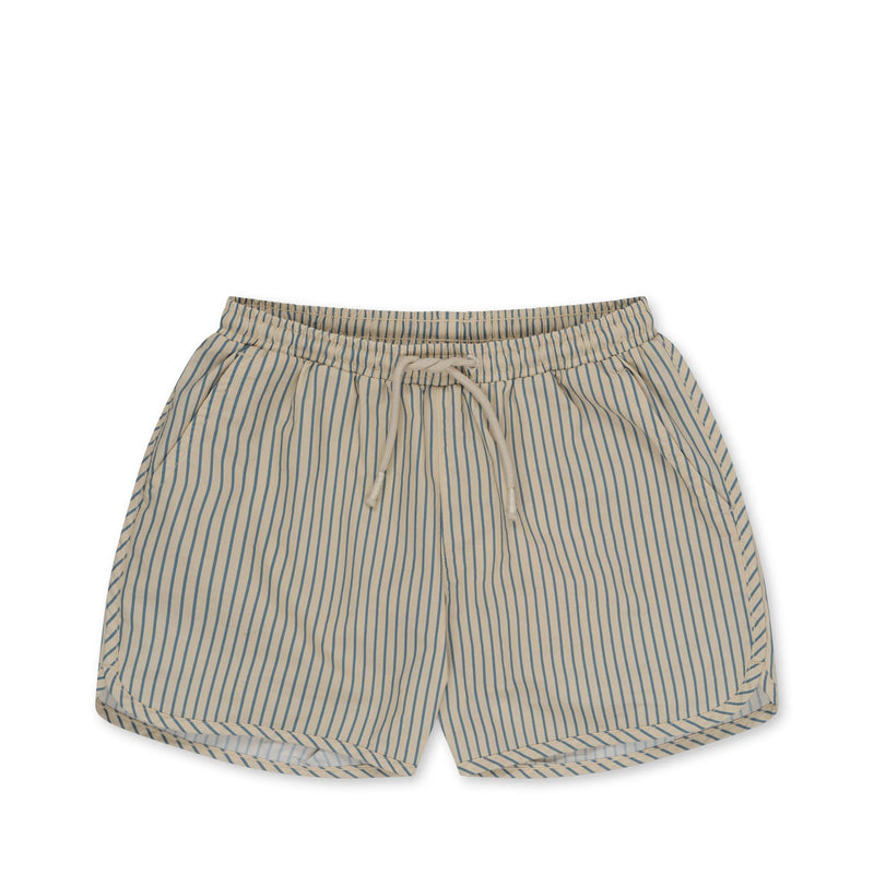 Konges Sloejd - asnou swim shorts - stripe blue - Swanky Boutique