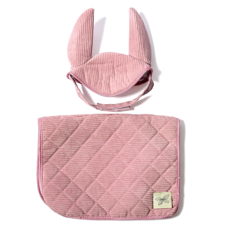 Astrup Group - Hobby Horse Saddle Pad and Bonnet Rose - Swanky Boutique