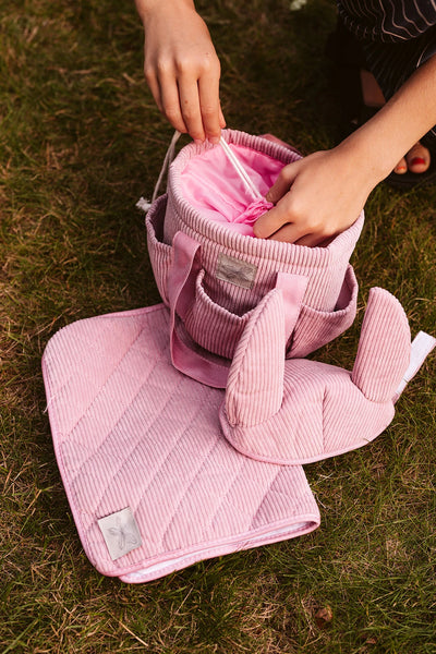Astrup Group - Hobby Horse Saddle Pad and Bonnet Rose - Swanky Boutique