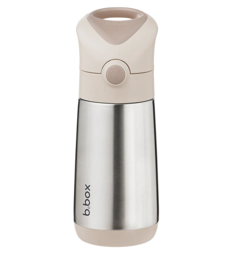 B.Box - Straw Bottle 350ml, Insulated - Latte - Swanky Boutique Malta 