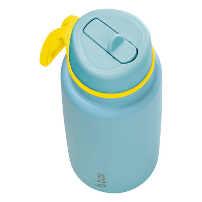 B.box 1 Litre Insulated Flip Top Bottle Pool Side Blue - Swanky Boutique Malta