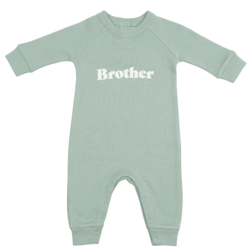 Bob & Blossom - Babygrow "Brother" Sage - Swanky Boutique